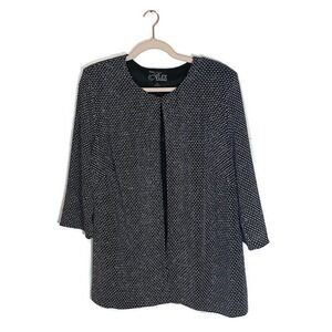 Alex Evenings Formal Open Front Blazer Cocktail Cardigan Jacket Sz 1X Sparkle